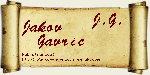 Jakov Gavrić vizit kartica